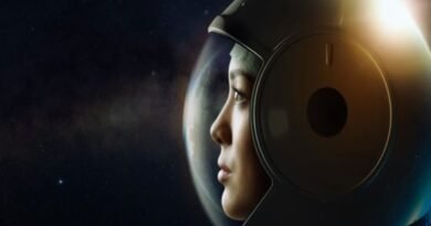 Woman in space suit